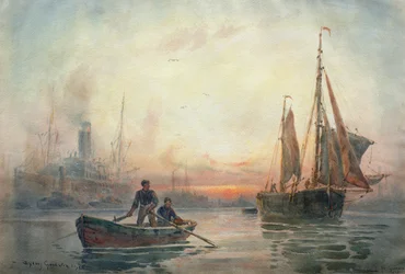 Coucher de soleil dans le bassin de Londres, 1913